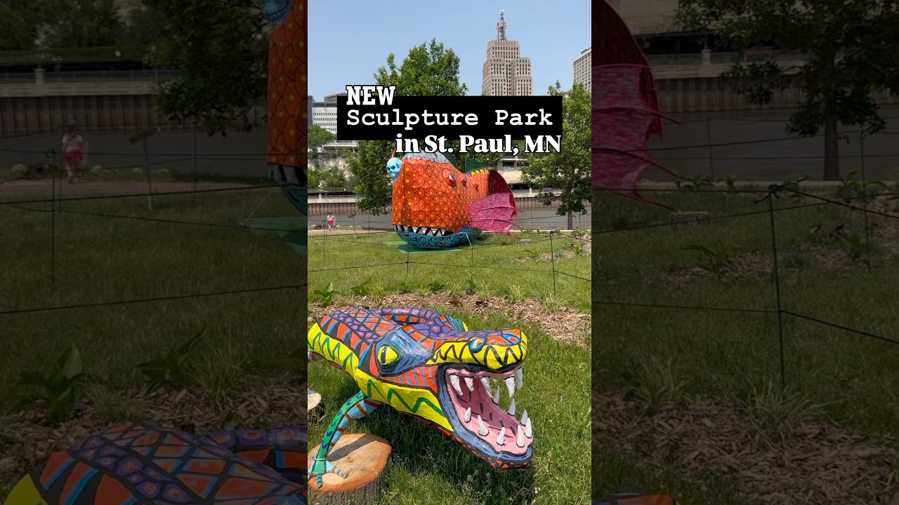 St. Paul, MN Sculpture Park &ldquo;Alebrijes: Keepers of the Island&rdquo; is on Raspberry Island! #minnesota