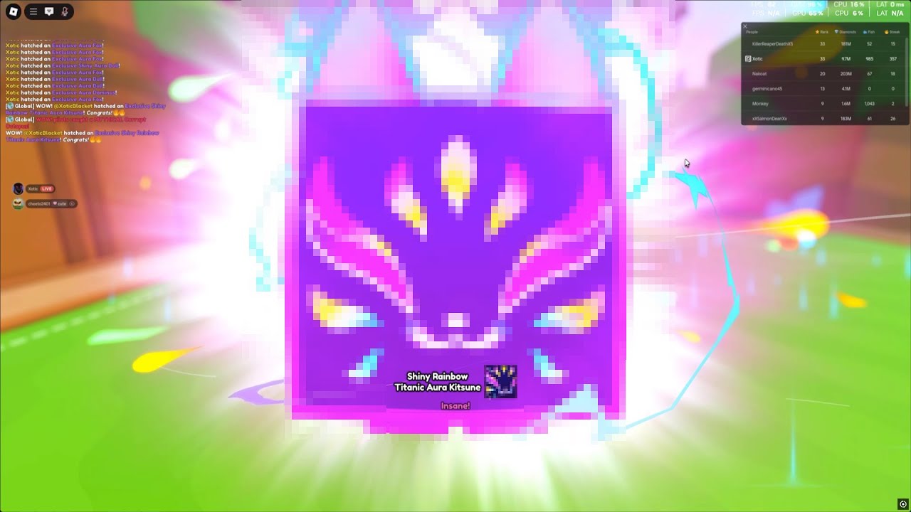 #1 **SHINY RAINBOW TITANIC** AURA KITSUNE | Pet Simulator 99