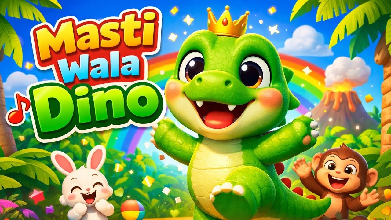 🦕🎶 Masti Wala Dino | Fun Kids Song | Dance & Learn with Dino | 3D Cartoon