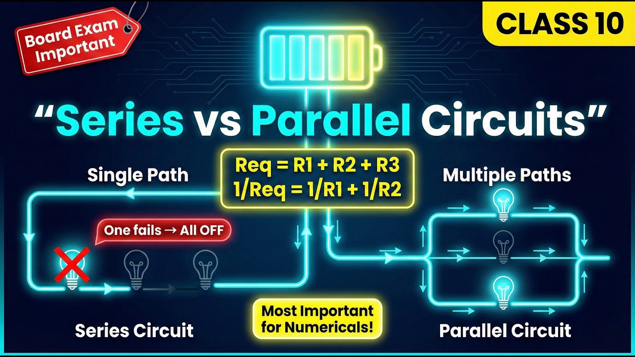 Series & Parallel Circuits | Electric Current | Class 10 SSC Physics 2026 | Part 7 | Numericals