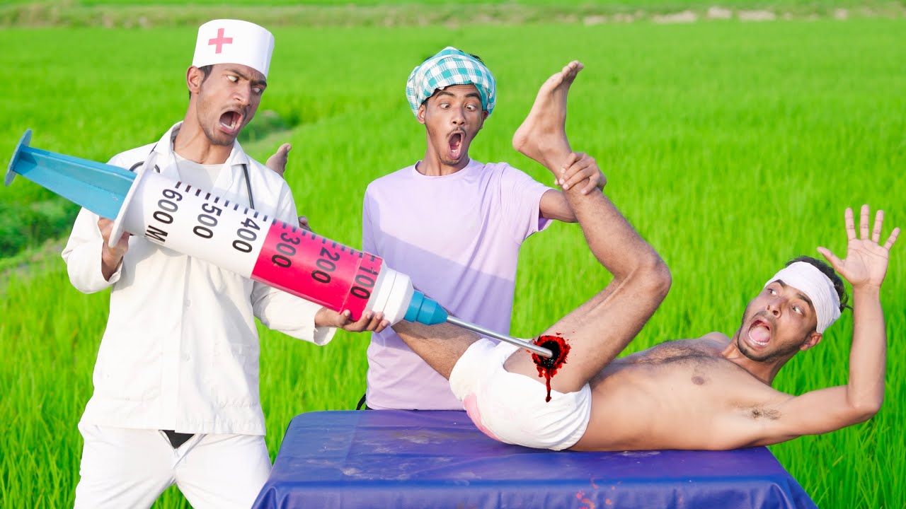 New Very Special Top Funny Video Super Dhamaka Comedy Video 2024 Injection Funny Video 89 @funtv22