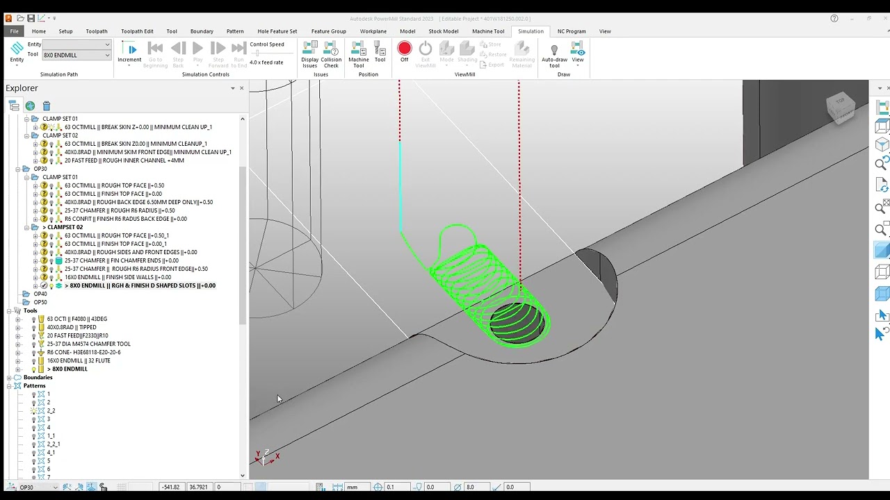 Powermill trochoidal milling