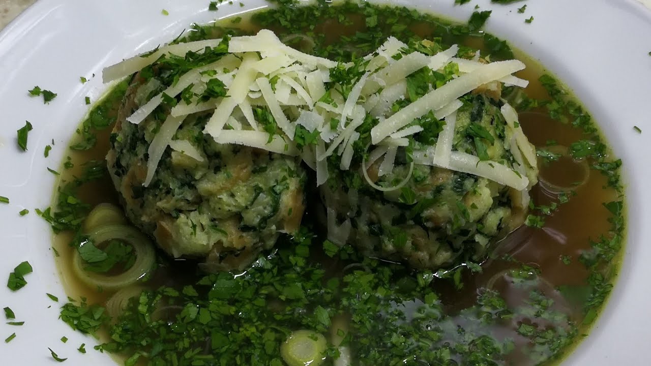 HOW TO MAKE GERMAN SPINAT KNÖDEL /SPINACH DUMPLINGS