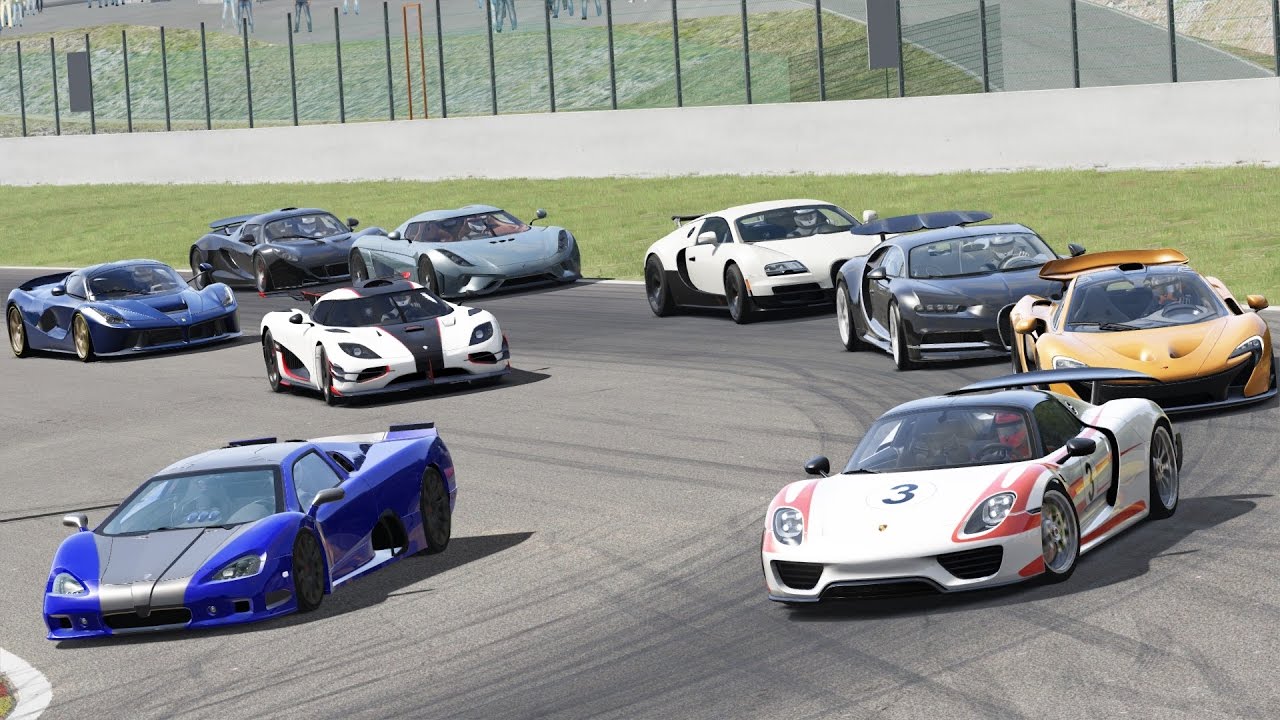 Hypercars at Spa / LaFerrari,P1,Veyron SS,SSC Ultimate,Chiron,Regera,One:1,918, Venom GT.