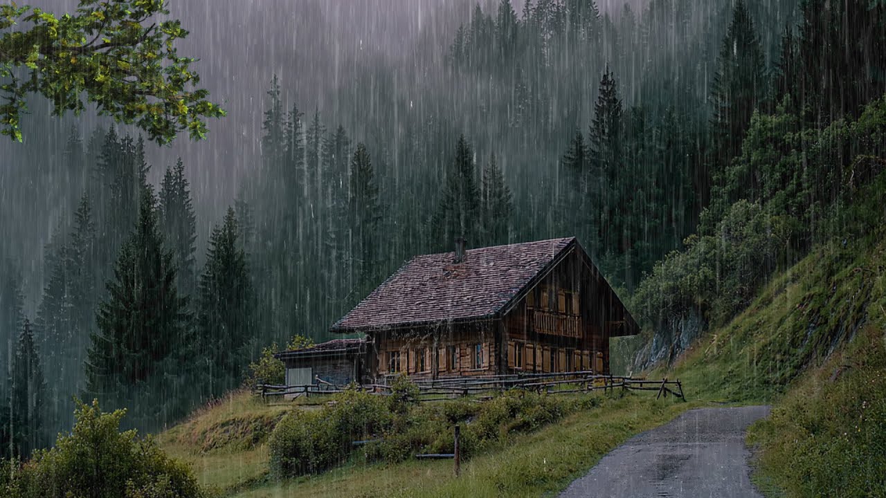 Deja De Pensar Demasiado Y Vete A Dormir Con Un Ambiente De Relámpagos, Lluvia Intensa Y Truenos