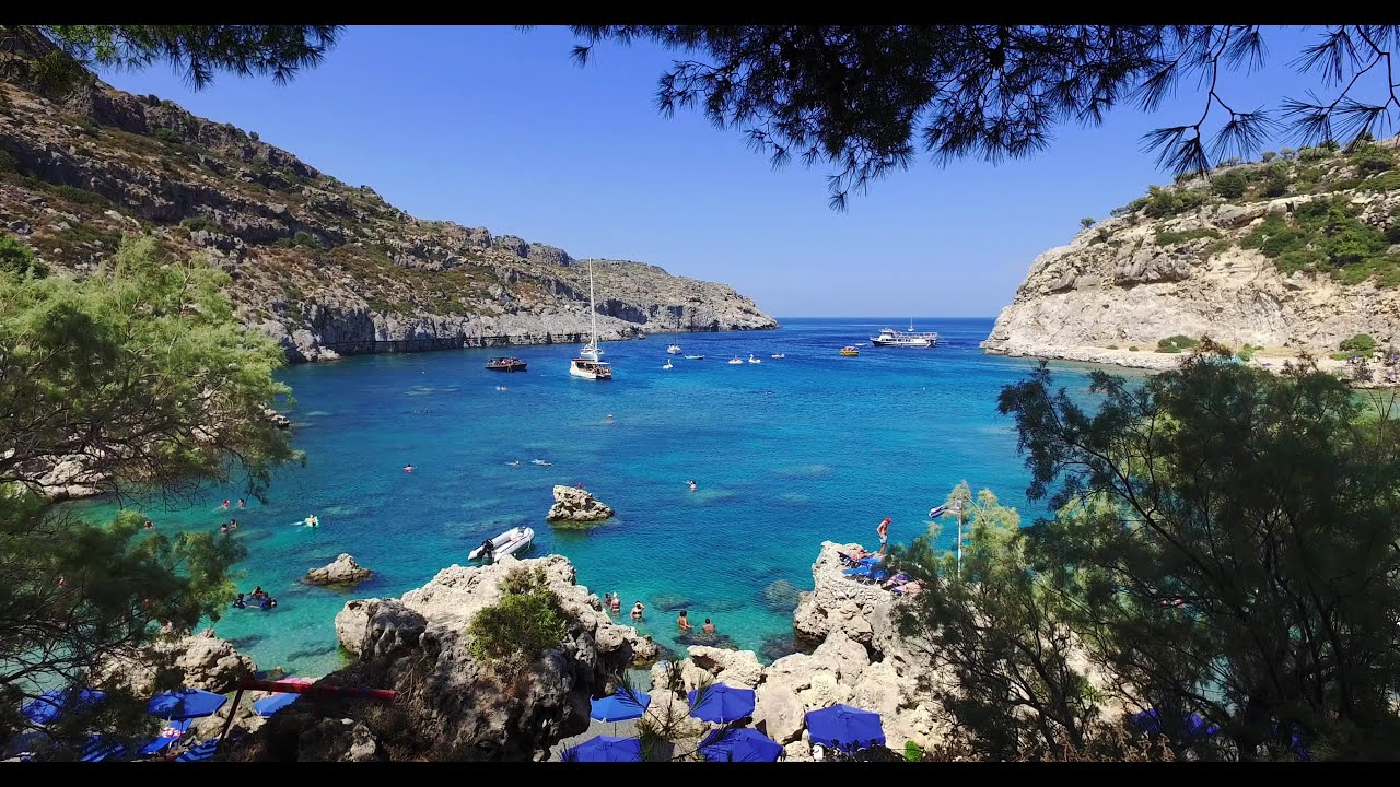 Anthony Quinn Beach, Rhodes Greece - 4K