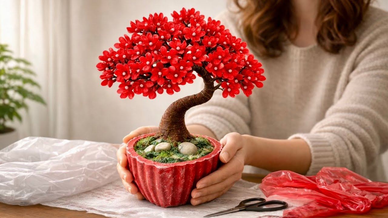 I Made This Beautiful Tree From Recycled Plastic | Easy DIY😍🌸