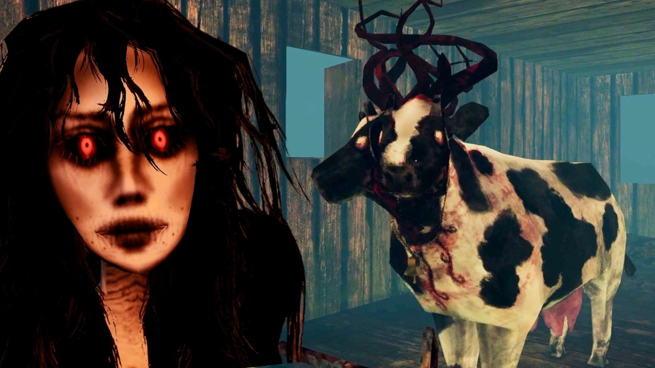 DREAD FIELDS - Milk a Freaky Cow & Dance with a Witch in this Farming Horror Game! (All Endings)