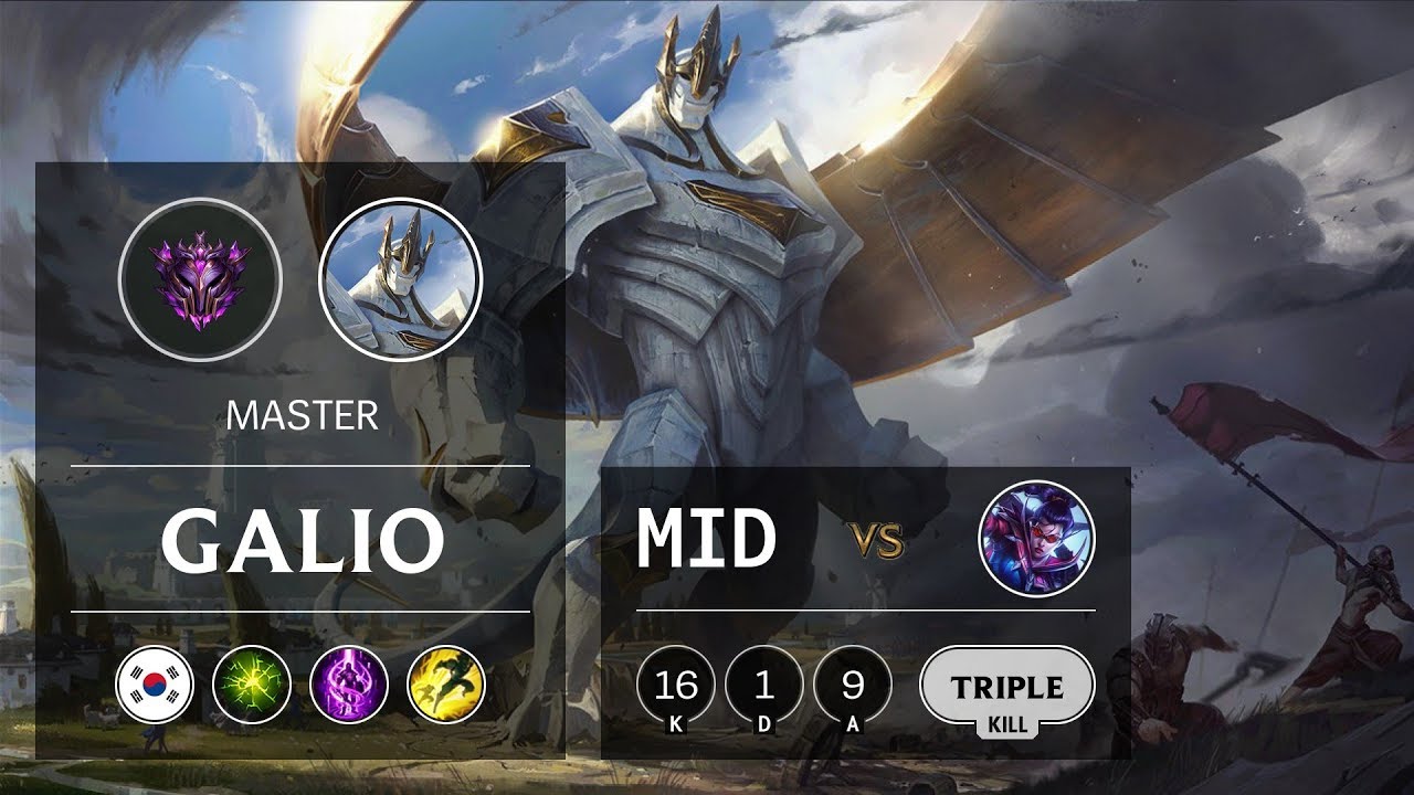Galio Mid vs Vayne - KR Master Patch 9.19