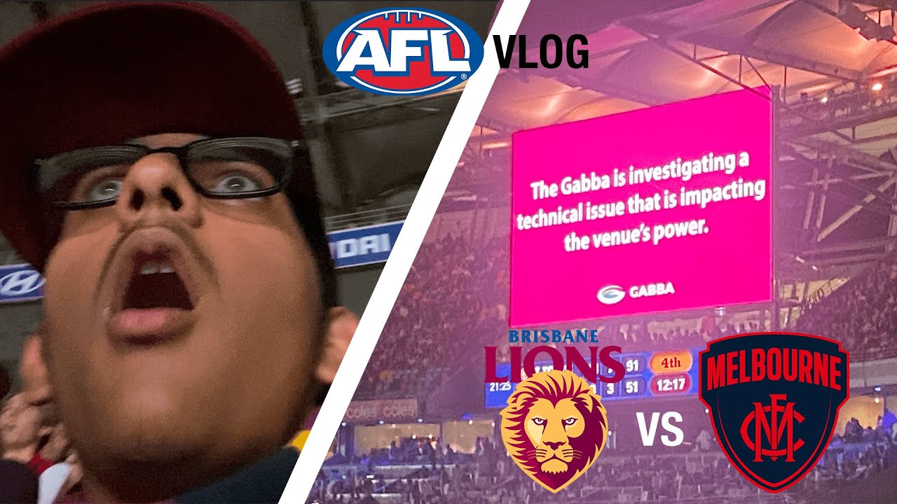 POWER OUTAGE AT THE GABBA | Round 2 Brisbane Lions vs Melbourne Demons Vlog