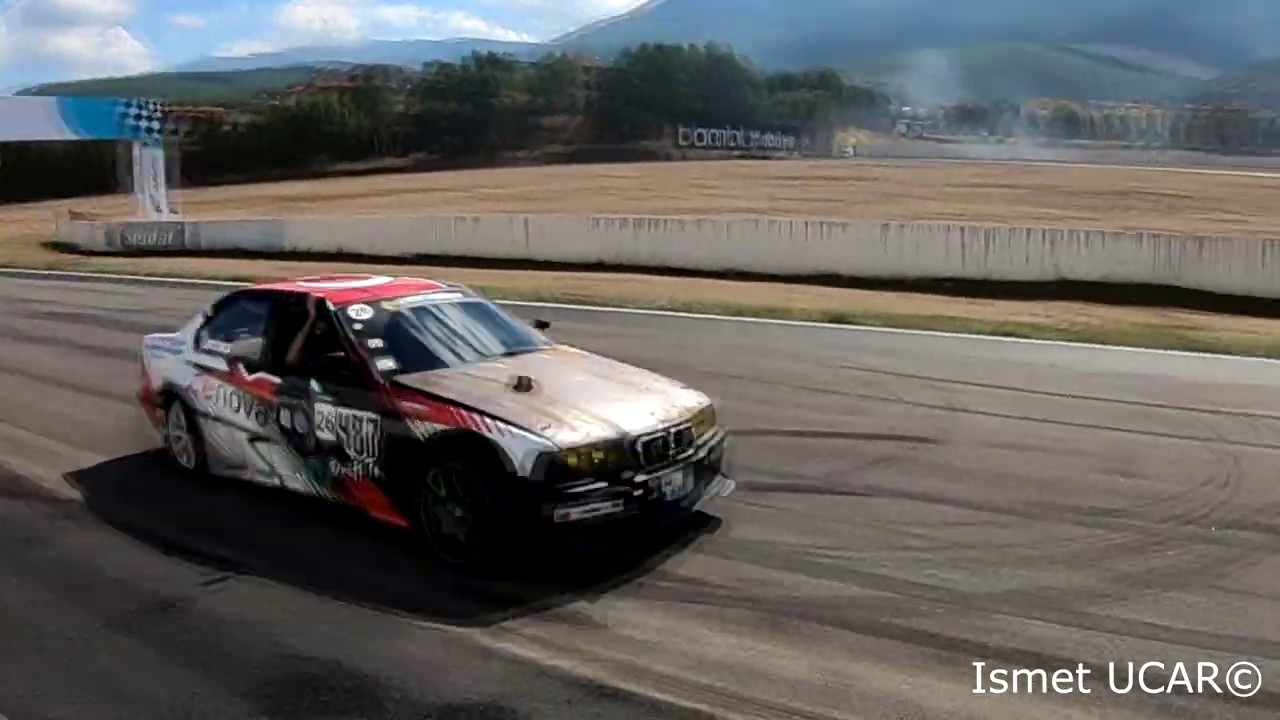 E36 M50 Turbo Exhaust, Burnout, Drift