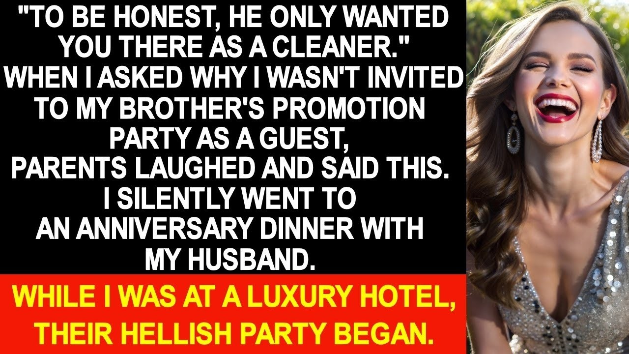 At my brother's promotion party, I was invited as a 'housekeeper'