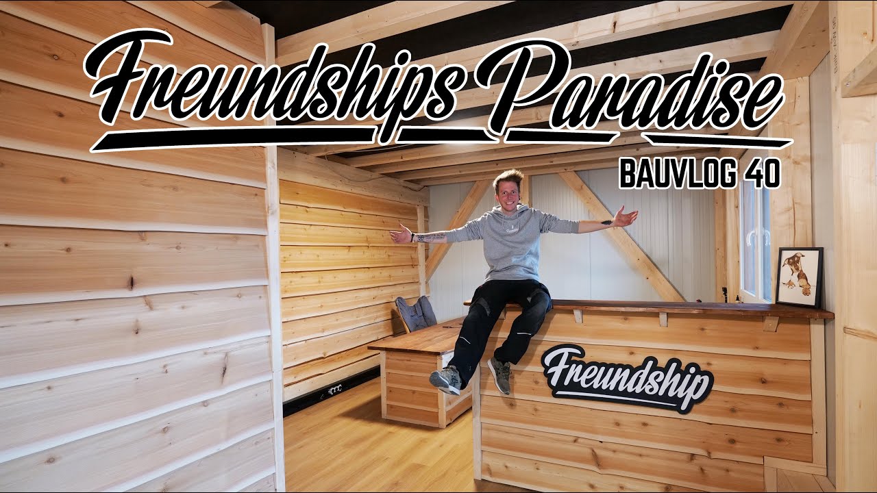Schreibtische und Empfangstresen im Büro aus Holz selber bauen! Gemütlicher geht nicht 🤩 Bauvlog 40