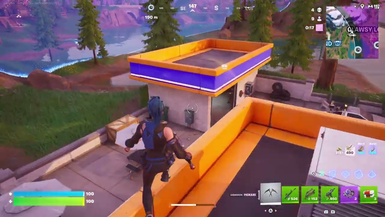 Fortnite Battle Royale with 4 elims, builds, and spectating fights (first game with 3 elims) 