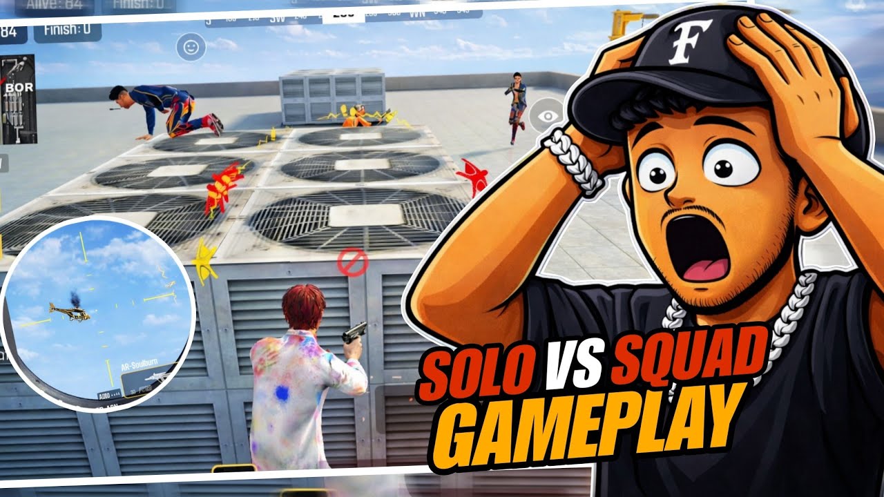 Scarfall 2.0 Solo vs Squad High Kill Gameplay 😱 || Live Streamer Friend Comes Into My Match 💀