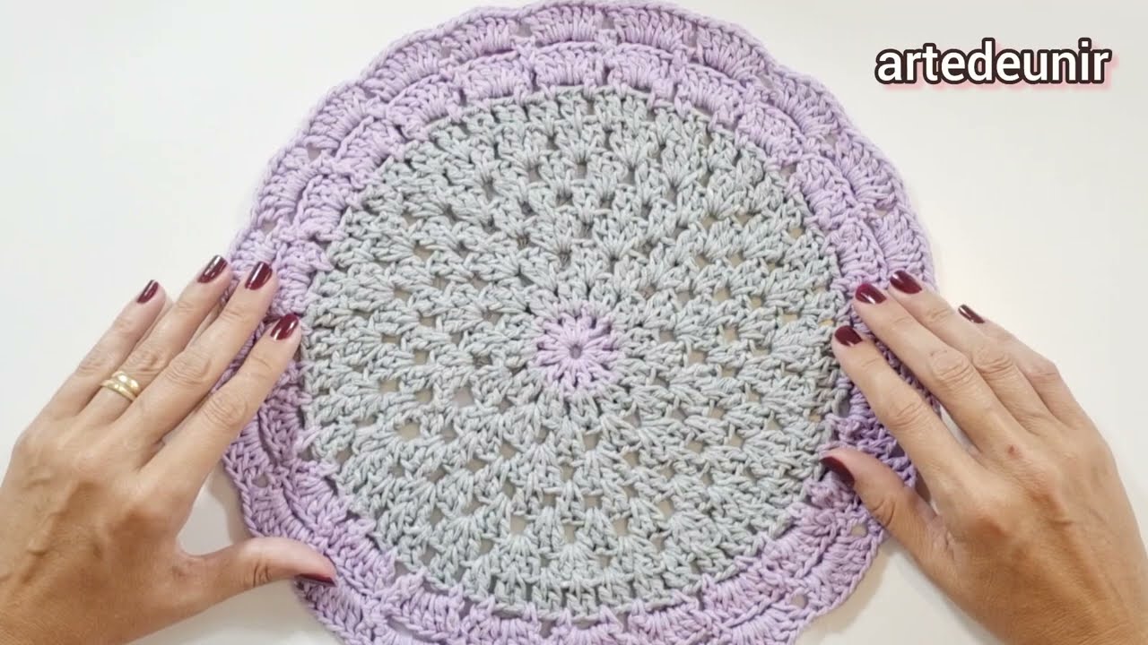 Sousplat e Apoio de Mesa em crochê/ Passo a Passo Completo / Mesa Posta Crochê 