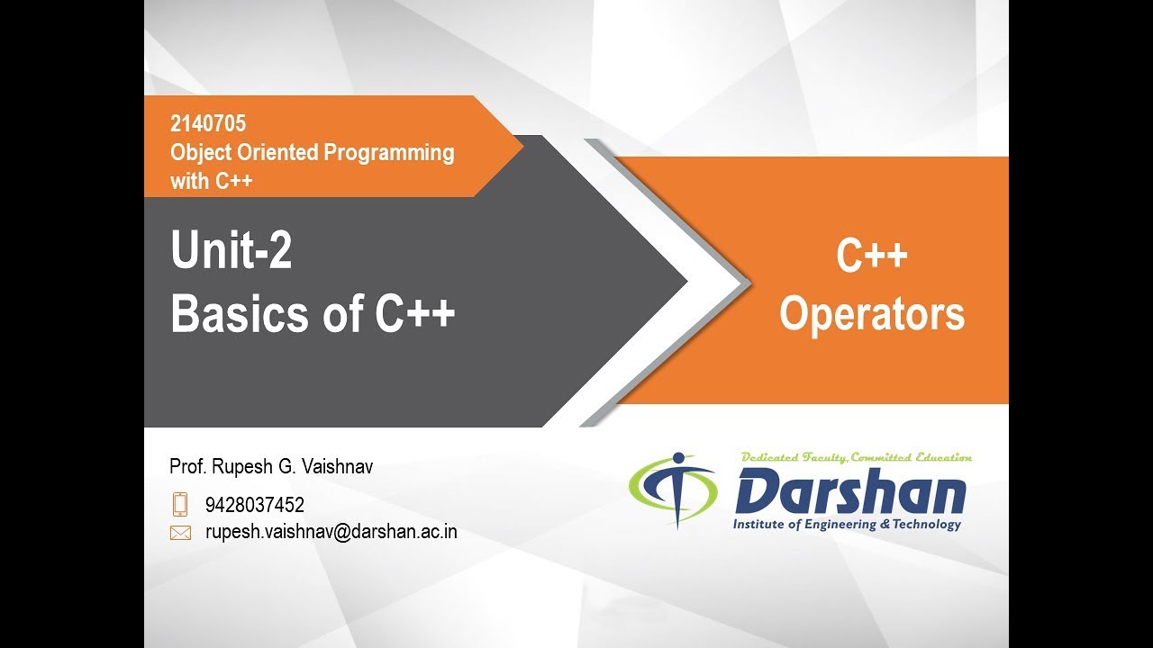 2.03 - C++ Operators