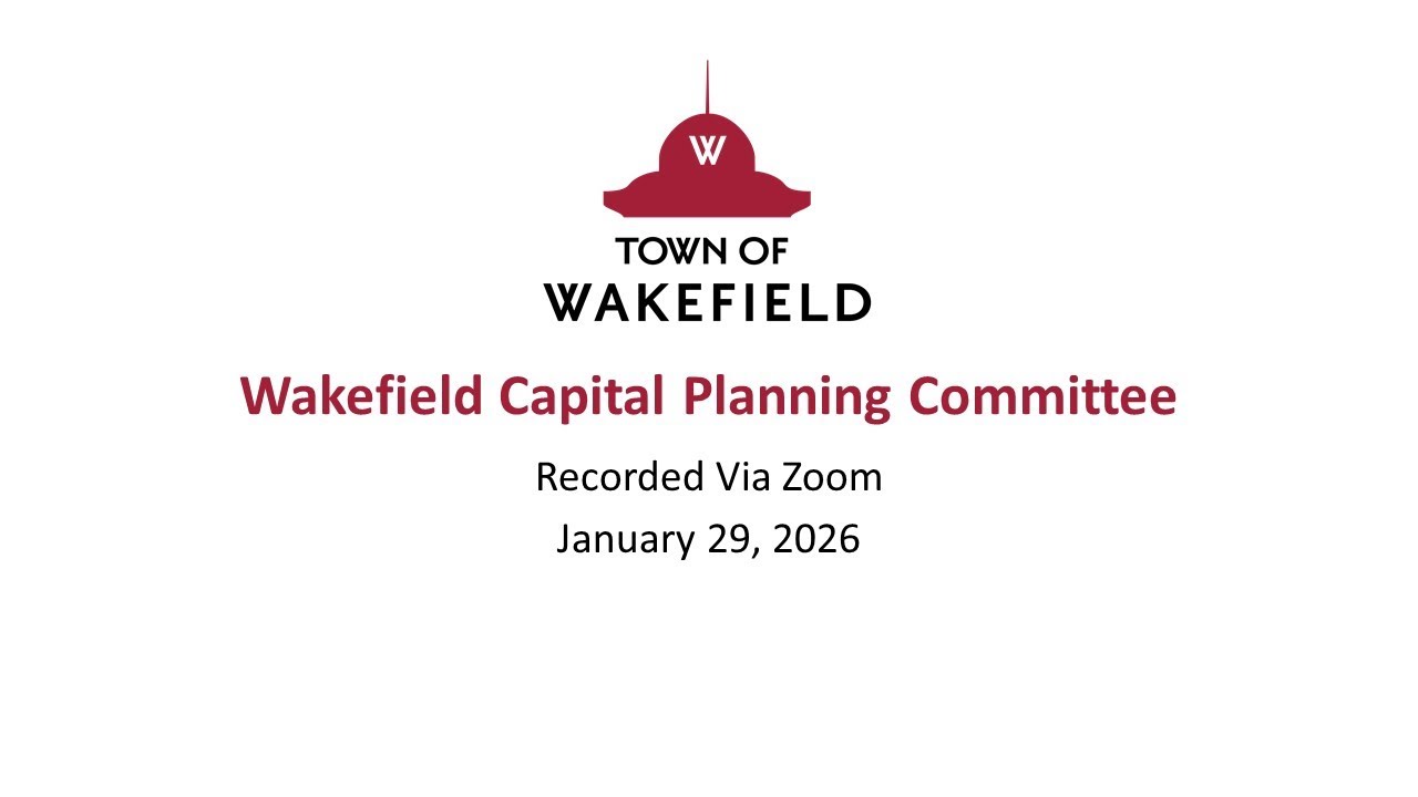 Wakefield Capital Planning Committee Meeting: January 29, 2026