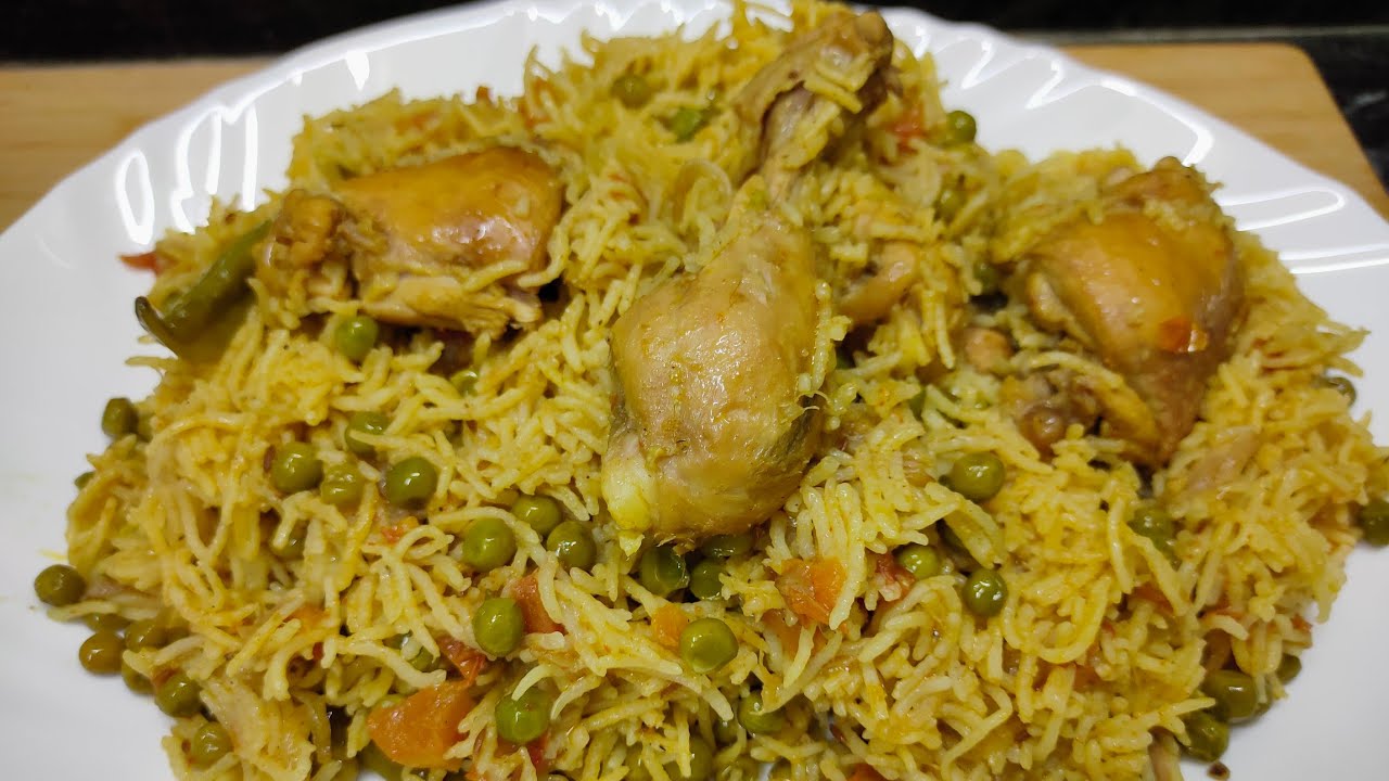 Chicken Matar Pulao | How To Make Chicken Matar Pulao | Chicken Pulao Recipe