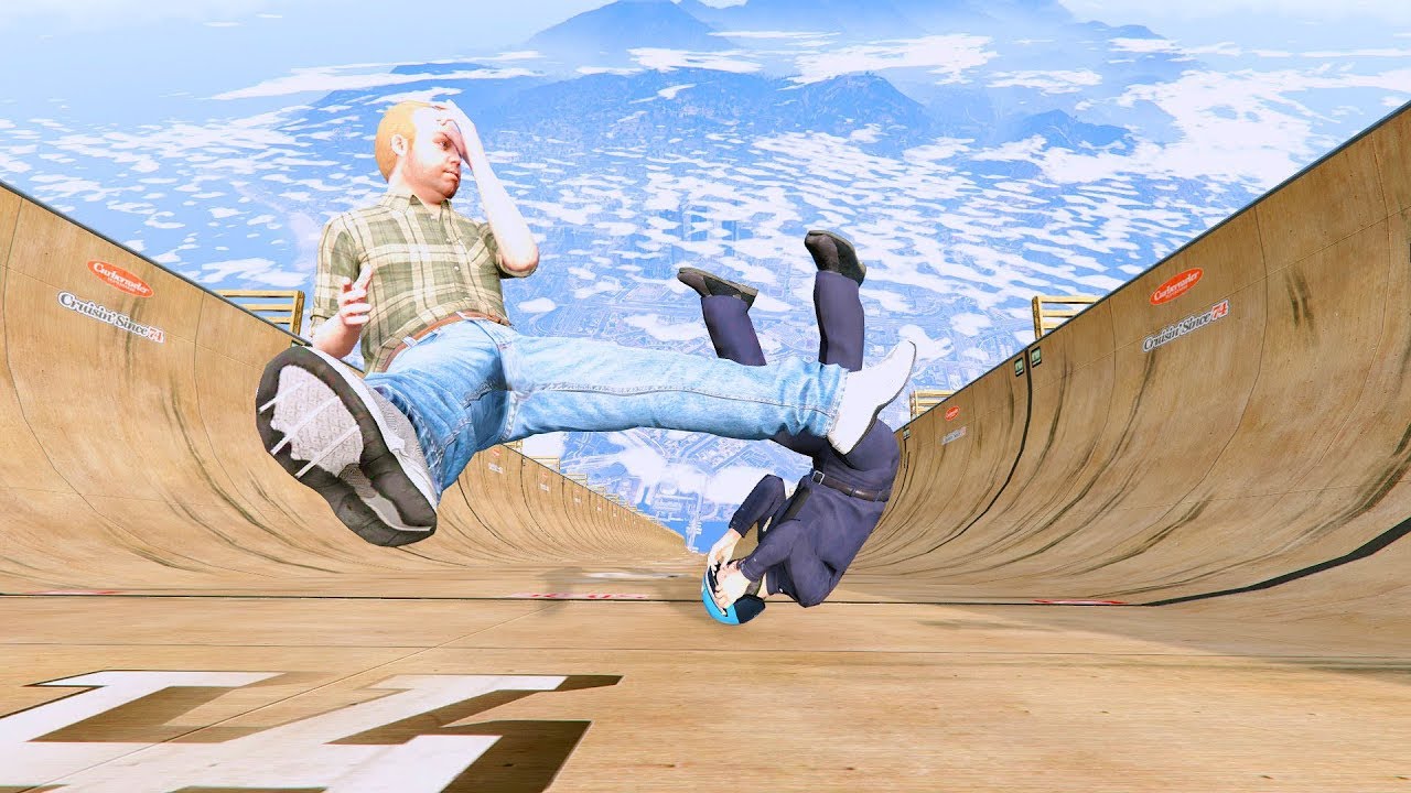 GTA 5 Crazy Jumper/Falls compilation #8 (GTA 5 Fails Funny Moments/Ragdolls)