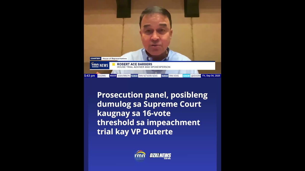 Prosecution, posibleng dumulog sa SC kaugnay sa 16-vote threshold sa impeachment trial kay VP Sara