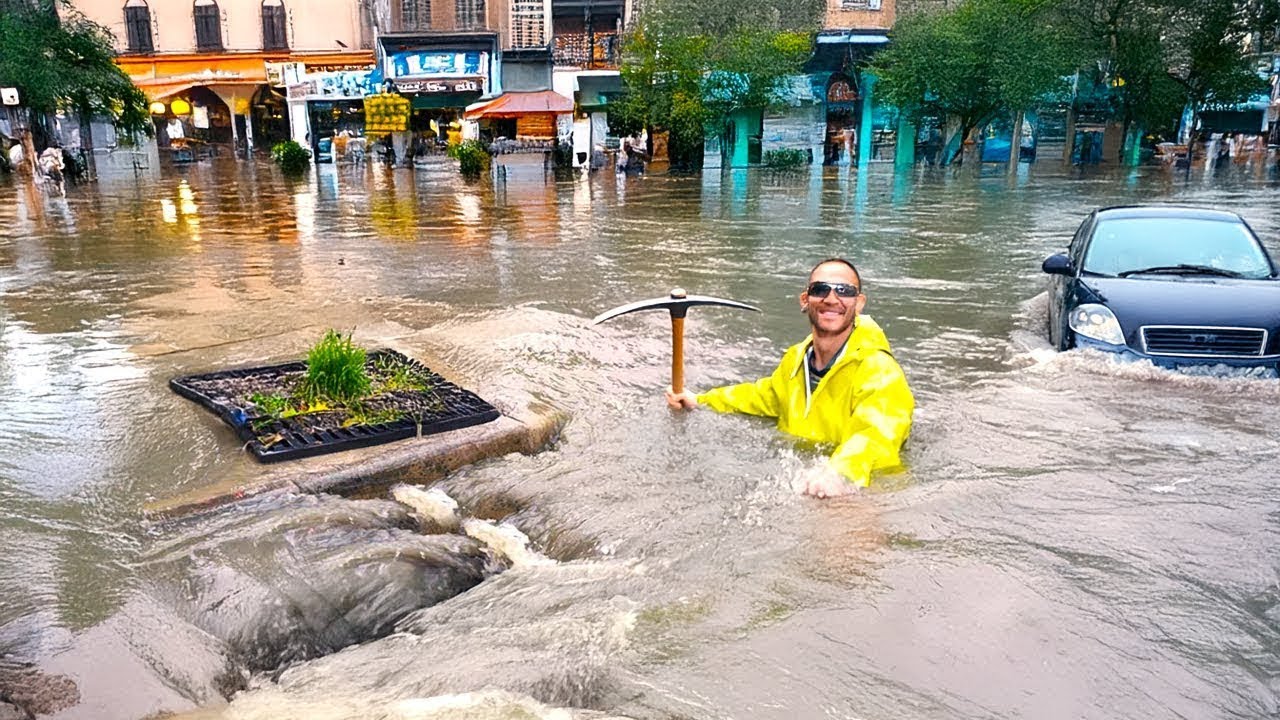 Saving Streets from Flooding Storm Saviors Sweeping Away the Danger!