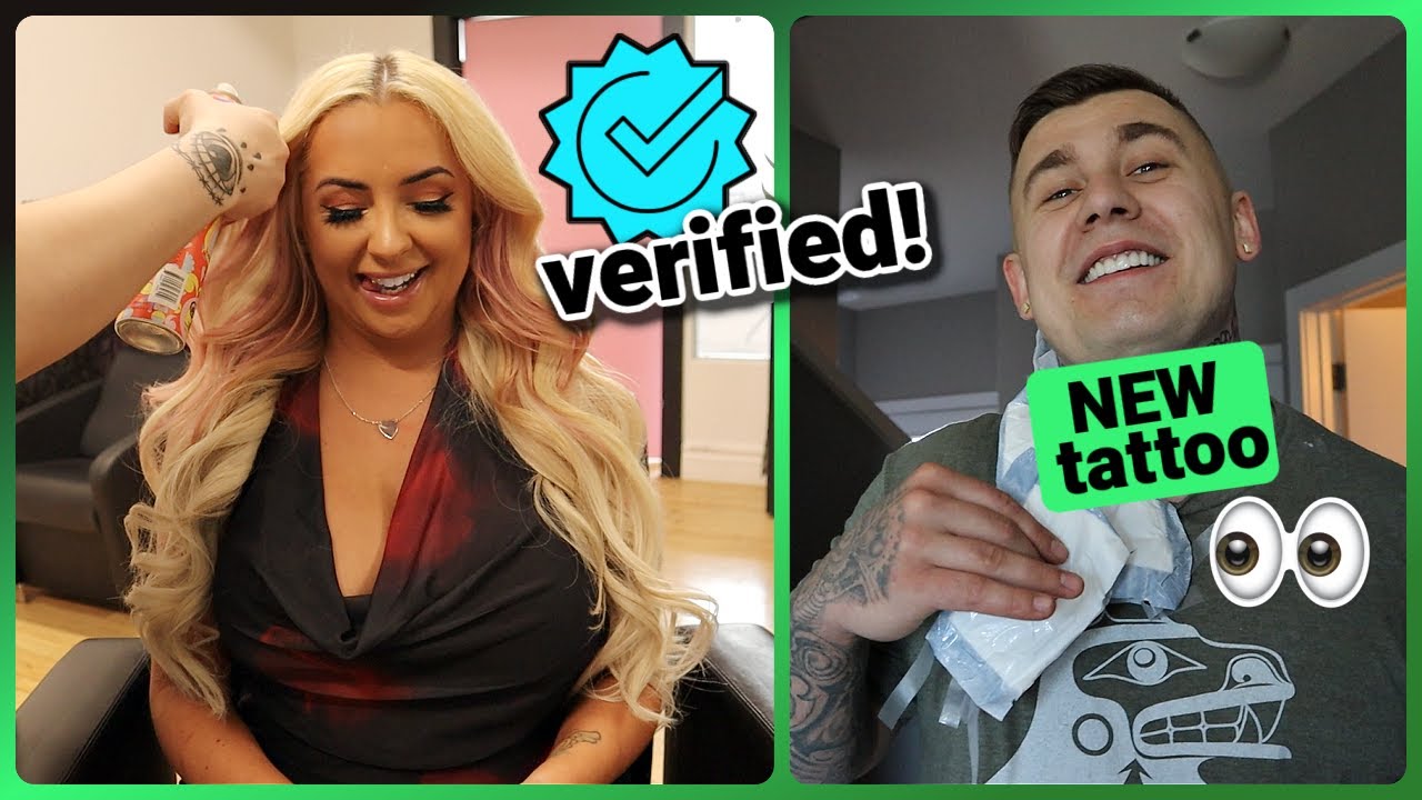 My boyfriends NEW NECK TATTOO (omg) + I'm VERIFIED on Instagram!!!