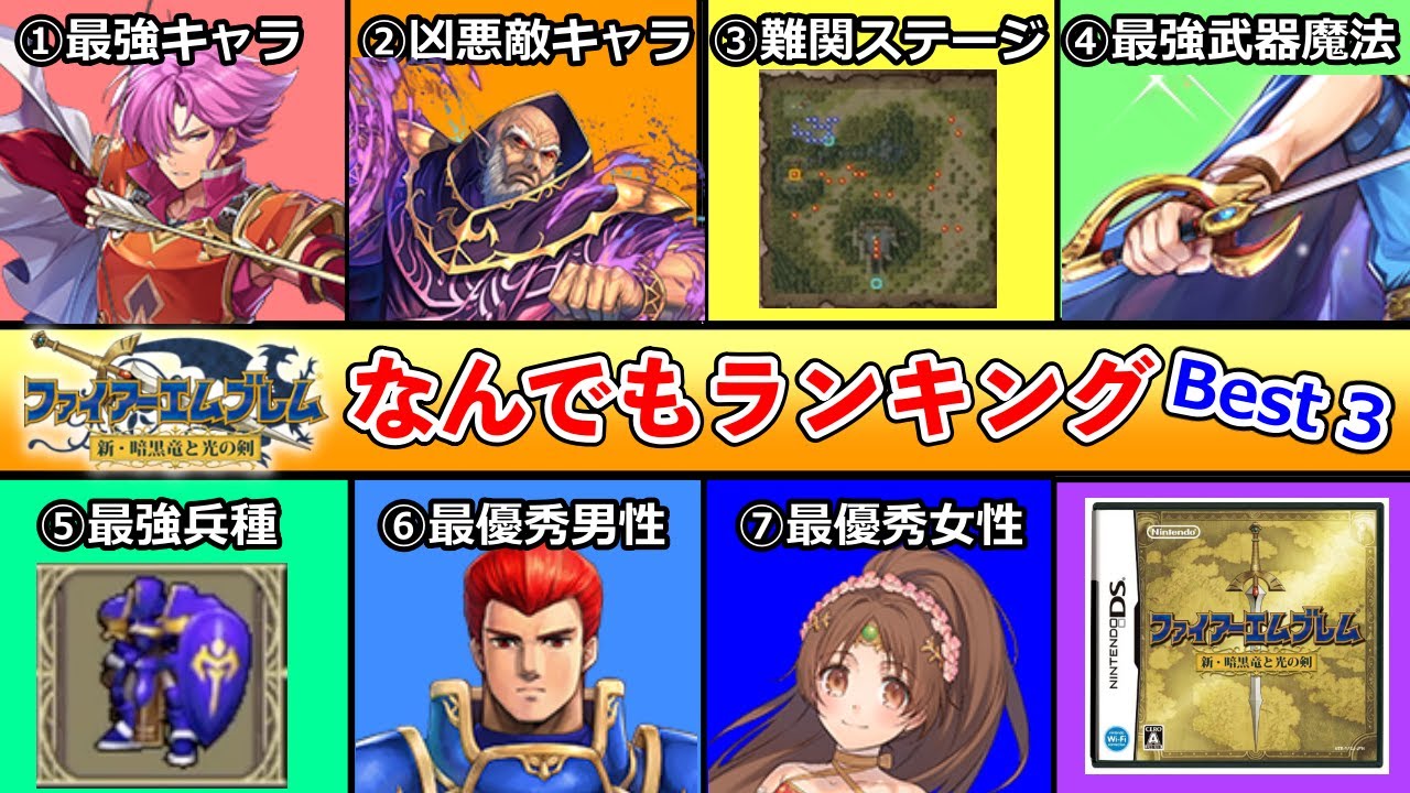 【ファイアーエムブレム新・暗黒竜と光の剣】なんでもランキング Best3