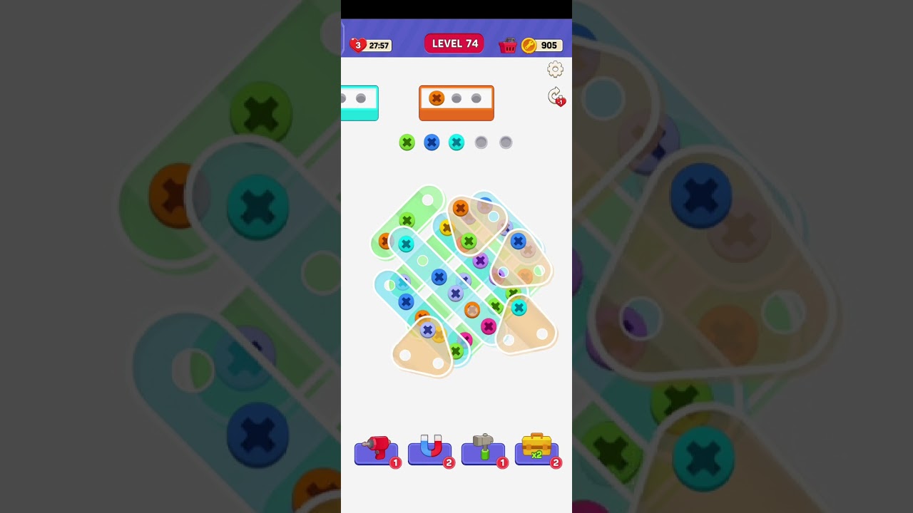 Unscrew It Level 74 Walkthrough Solution