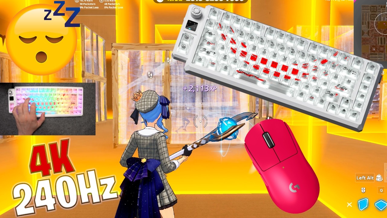 Langtu T75 Unboxing ASMR 😴 Box Fight Gameplay 📦 Satisfying Keyboard Fortnite 4K 240 FPS 🏆