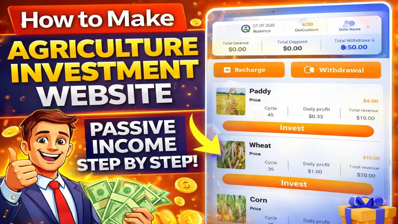 How to Make an Agriculture Investment Website Admin Panel – Full Setup Guide by Zille Hosting