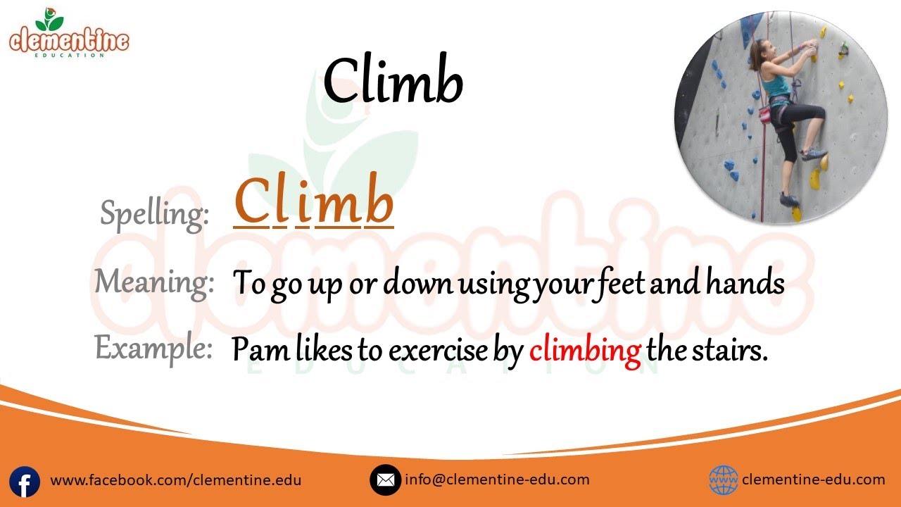 Correct pronunciation and meaning of the word &ldquo;Climb