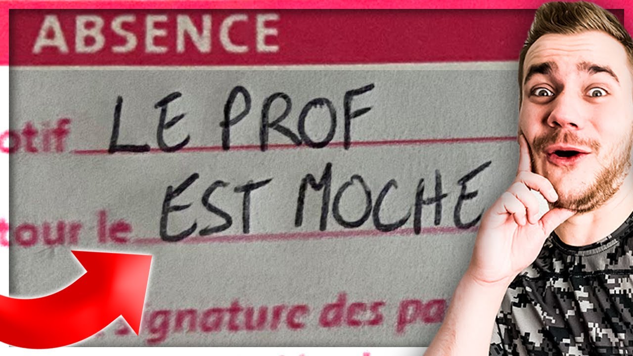 LES PIRES EXCUSES D'ABSENCE & RETARD EN COURS !