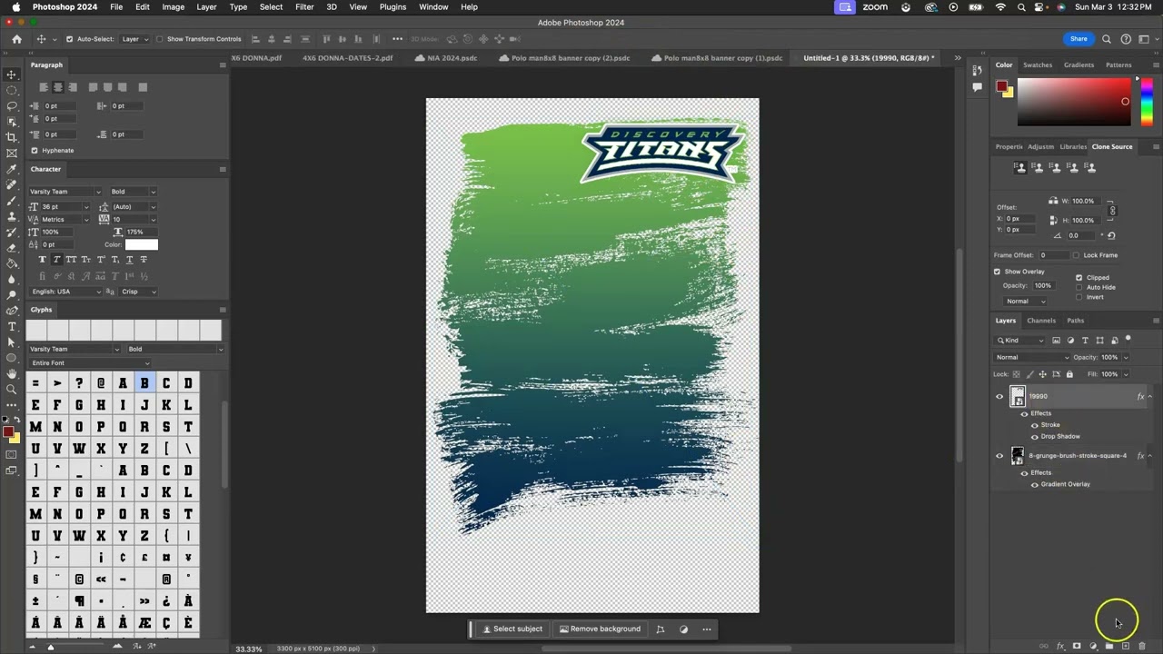 How to create a custom graduation design 2024 in Photoshop