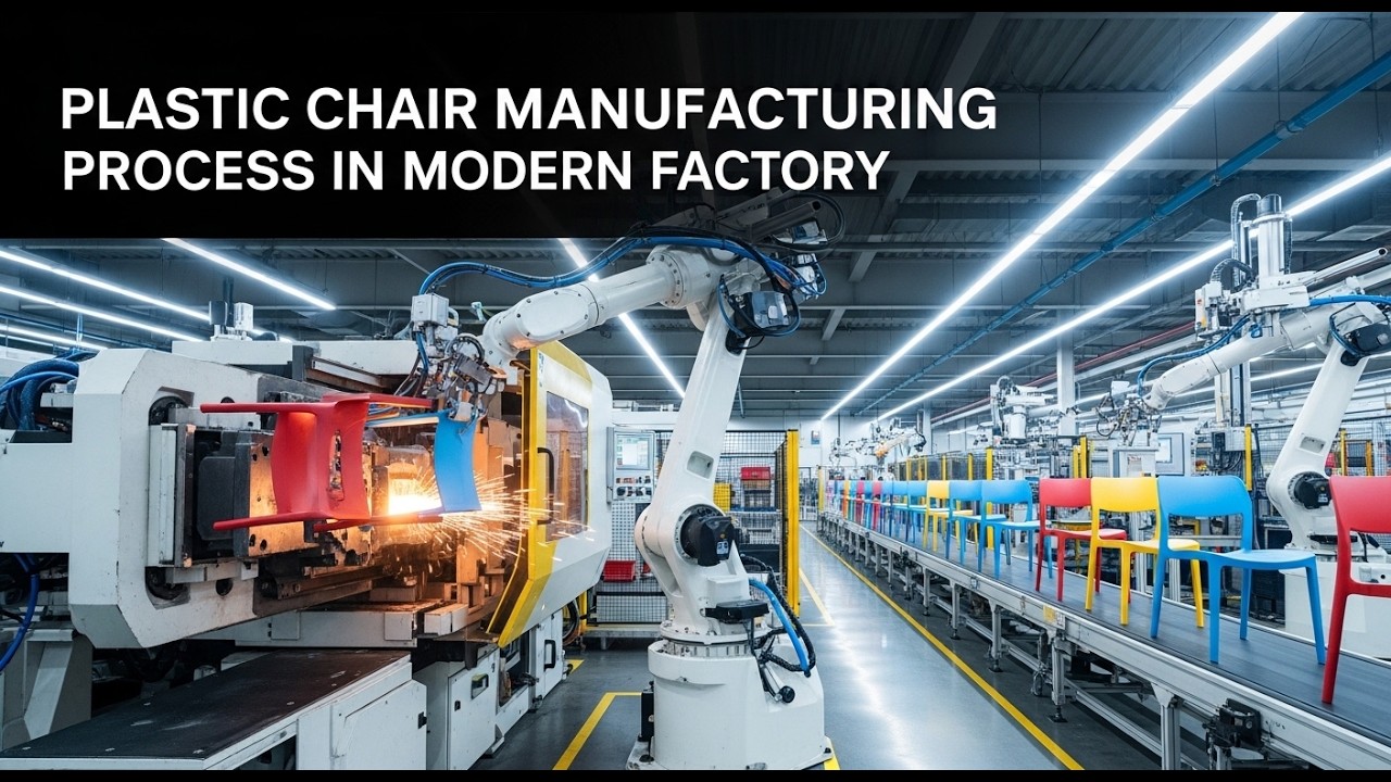 🎬 Plastic Chair Manufacturing Process in Modern Factory