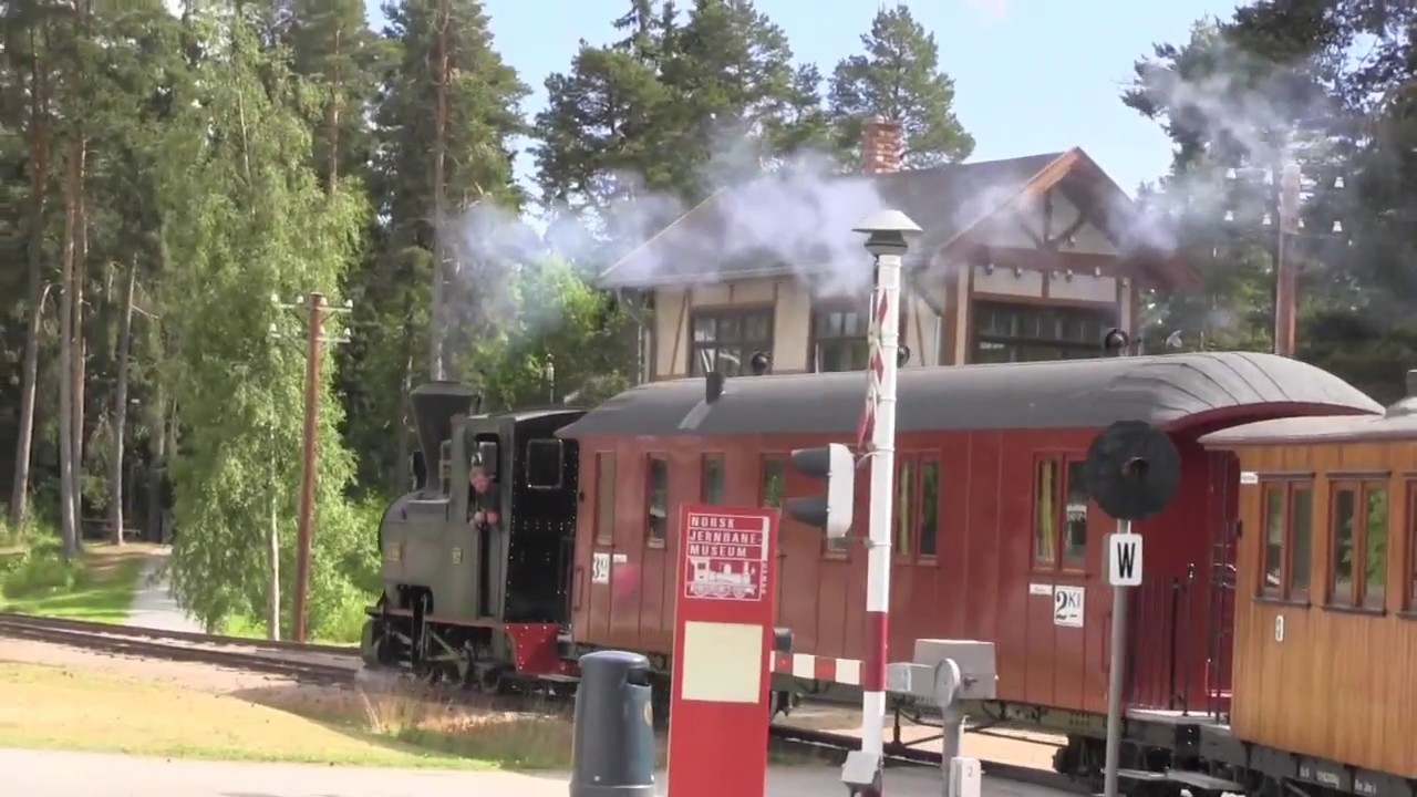 Steam Locomotive from Norwegian Railway Museum in action - Norway - Hamar