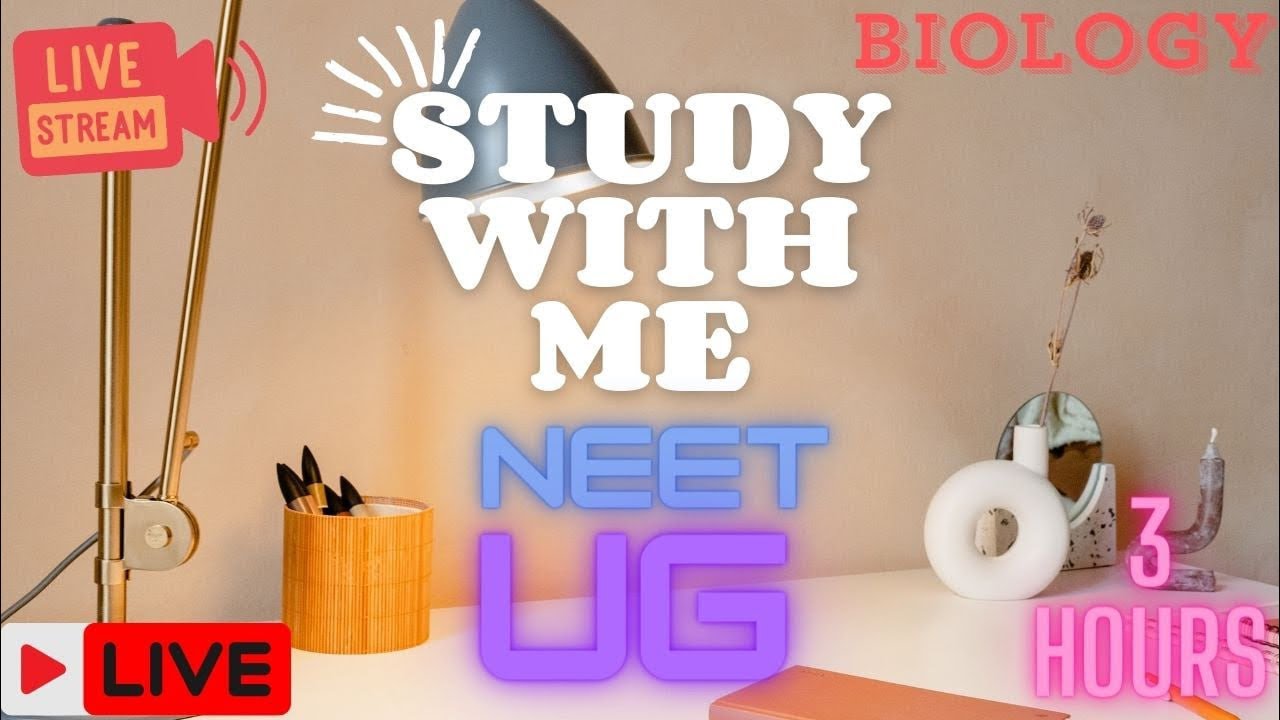STUDY WITH ME Vlog | LIVE 🔴| NO Music | Study Hard With Me For NEET | JEE | SSC #neet #ntascam