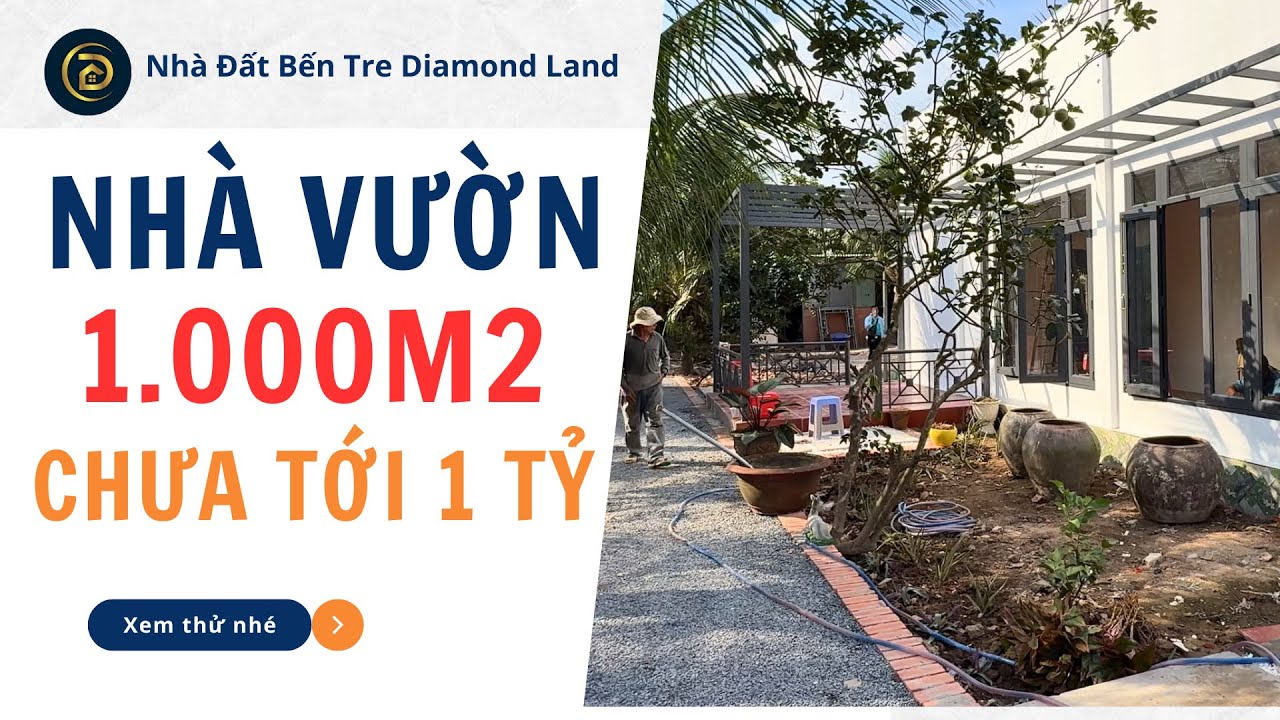 Chưa tới 1 tỷ Có Nhà Sân Vườn 1.010m² Giao Long | Gần KCN Giao Long