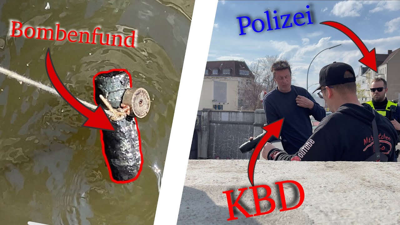 POLIZEIEINSATZ wegen BOMBENFUND -- Vollsperrung / Magnetfischen mit Gebr&uuml;der Lange