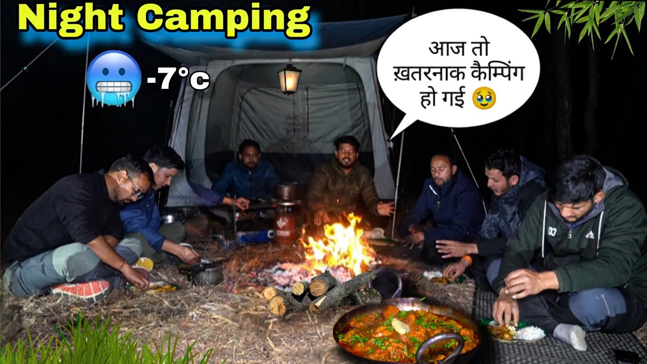 Night Group Camping With Friends In Dangerous Forest | Camping In India | Trip sense Camping #vlog 