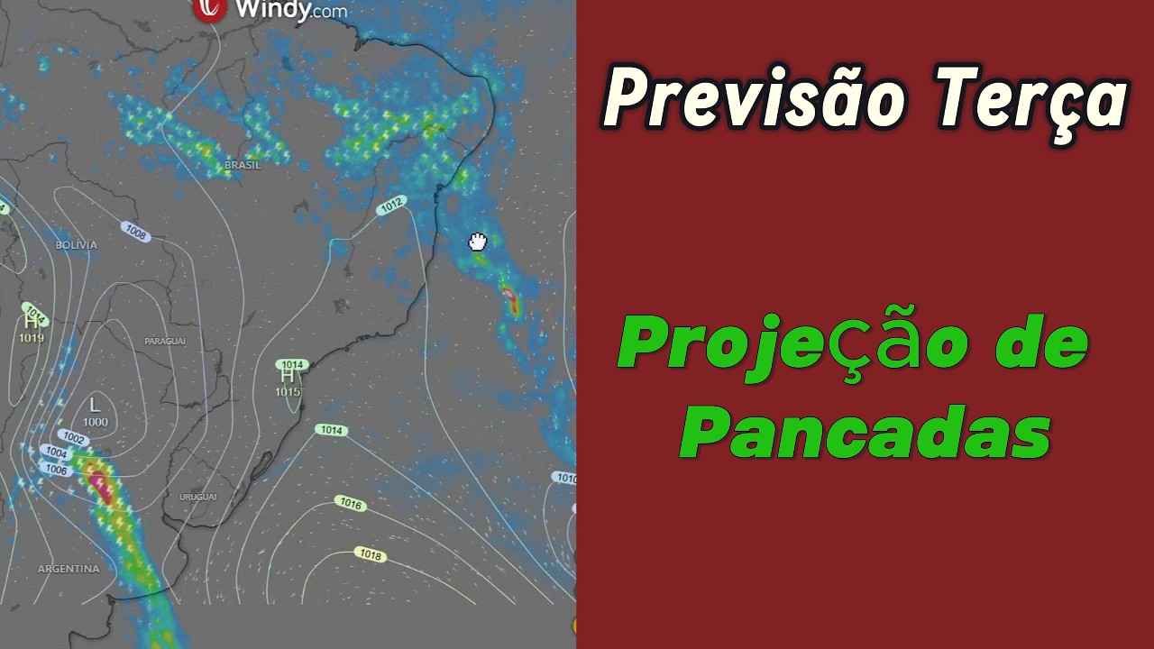 Previsão para terça dia 03 de março