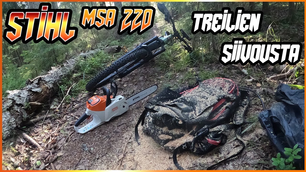 Polkujen Siivousta | Stihl MSA 220 Sähkösaha & Evoc Trail Builder Reppu