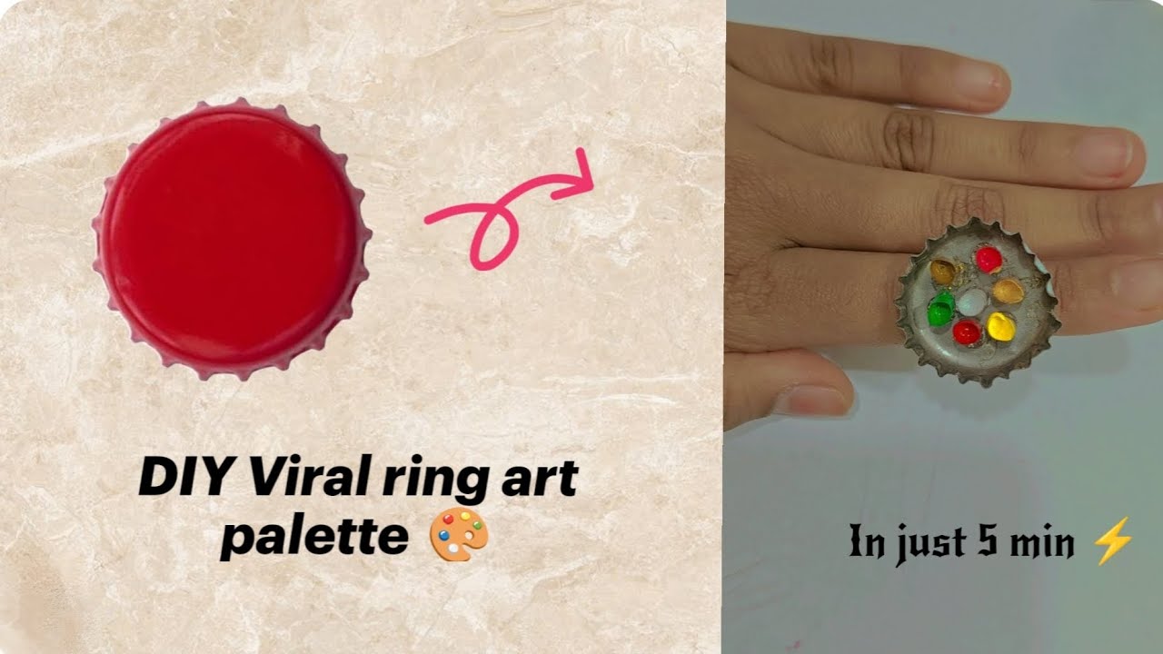 Beautiful viral ring art palette in just 5 min ⚡✨❤️ #crafts #crafterrsanavvi @CrafterrSanavvi 