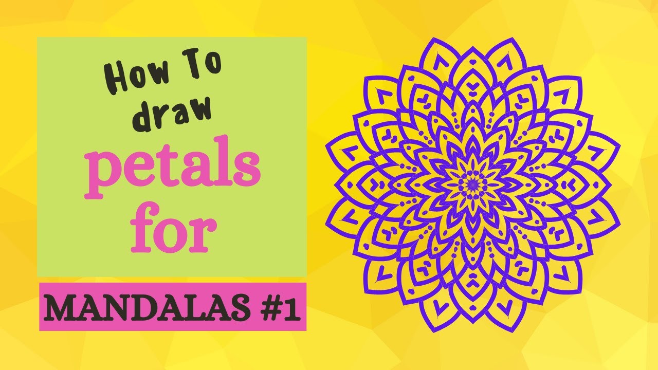 How To Draw Mandala Art For Beginners | Mandala Petal Designs Tutorial #1