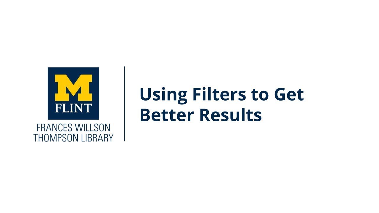 Using Filters to Get Better Results (2024)