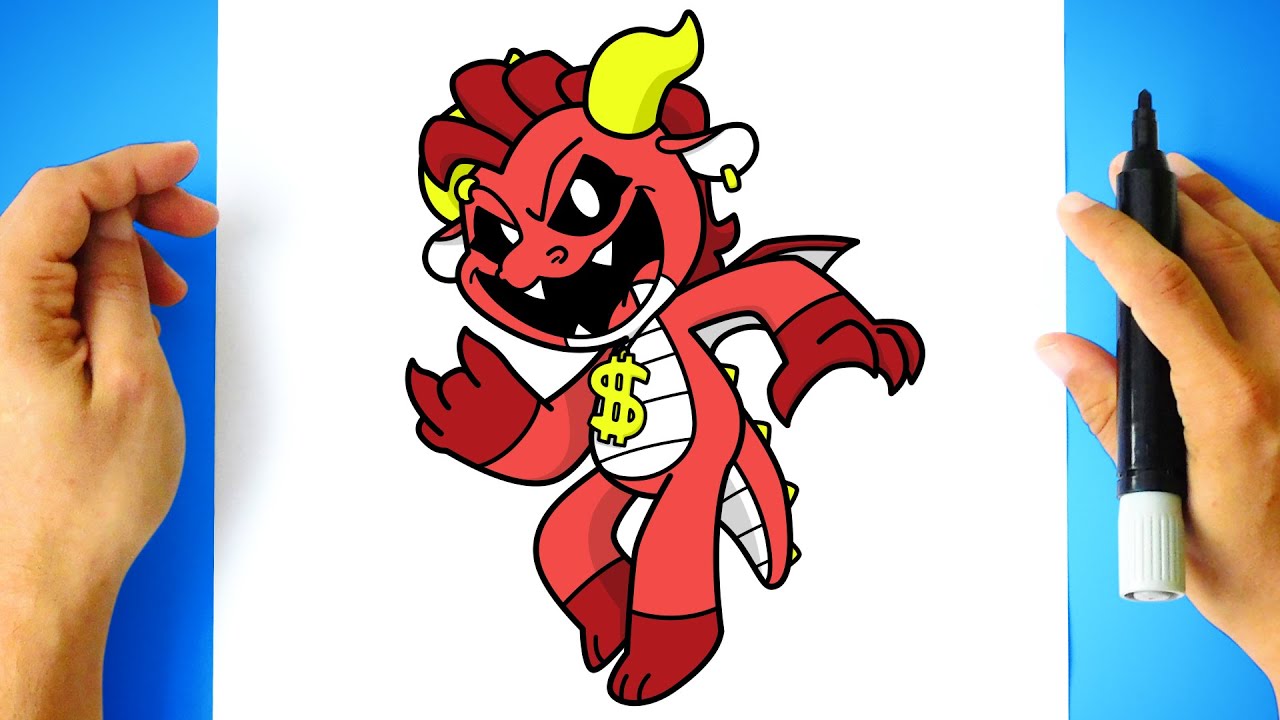 How to DRAW SIMON SMOKE - Nightmare Critters - Drawing POPPY PLAYTIME Chapter 4