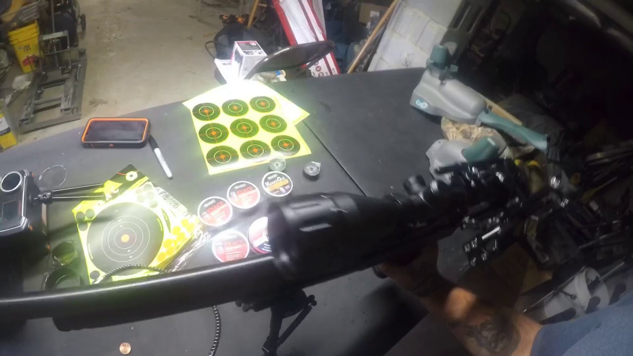 Kral Arms NP-03 22cal Accuracy Testing 6 Different Pellets And Slugs @ 27 Yards Hatsan Compressor