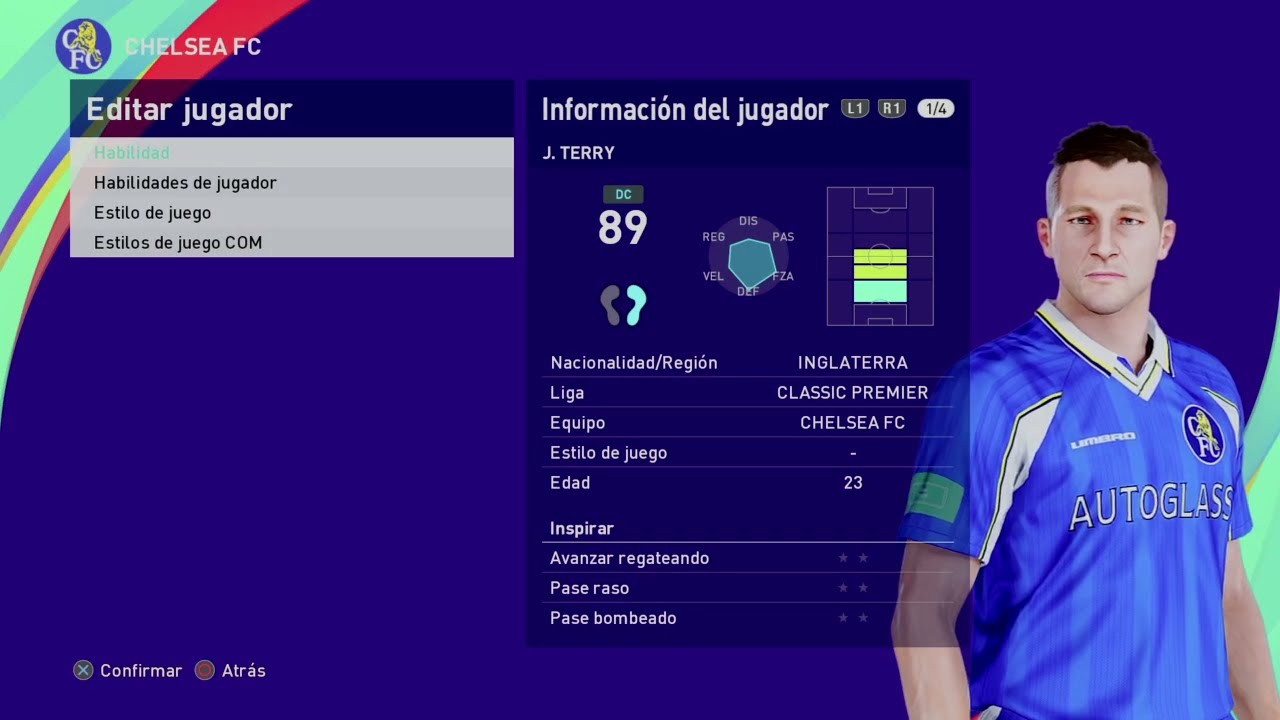John George Terry - PES Clasico (Face, Body& Stats)