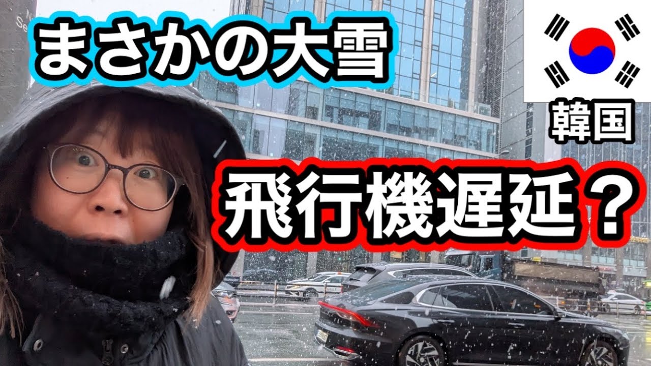 【韓国旅行】最終日にまさかの大雪で飛行機遅延？！無事に帰国できるのか？！