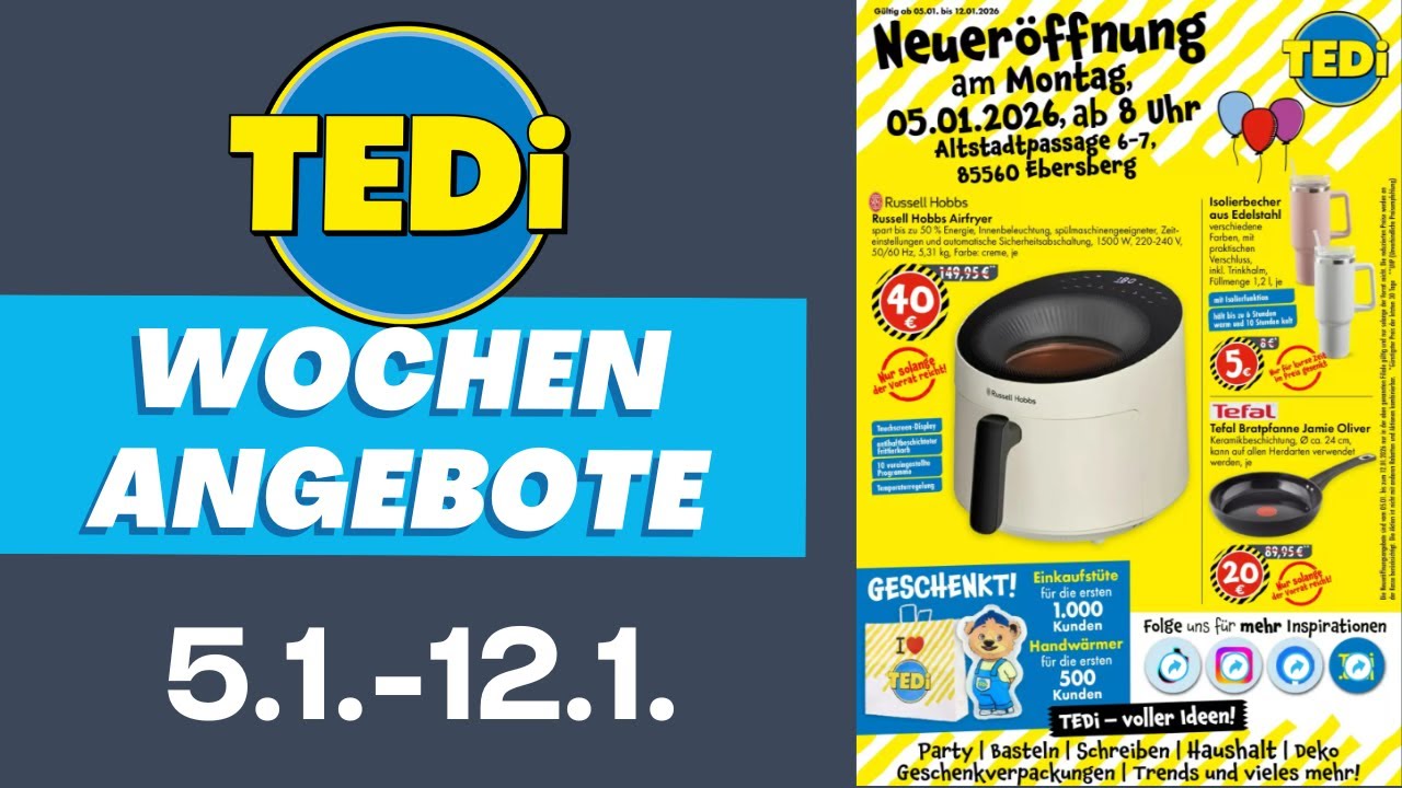TEDi Prospekt ab 5.1.2026 🛒 Die besten Deko-Highlights & Angebote! 🔥